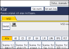 Bild av användarpanelens skärm