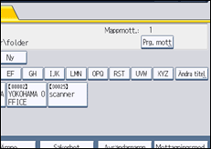 Bild av användarpanelens skärm