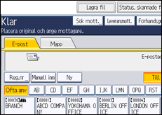 Bild av användarpanelens skärm