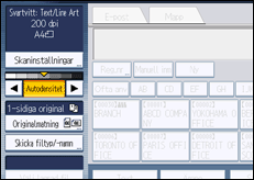 Bild av användarpanelens skärm