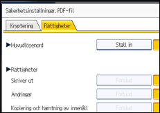 Bild av användarpanelens skärm