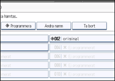 Bild av användarpanelens skärm