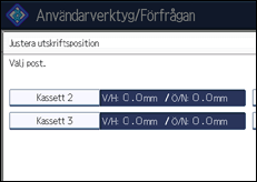 Bild av användarpanelens skärm