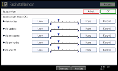 Bild av användarpanelens skärm