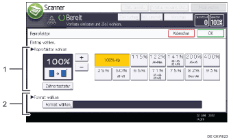 Nummerierte Abbildung Bedienfeld-Display