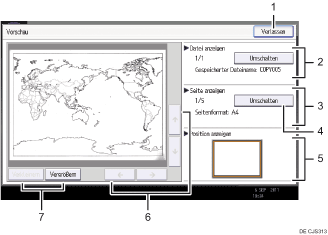Nummerierte Abbildung Bedienfeld-Display