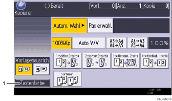 Nummerierte Abbildung Bedienfeld-Display