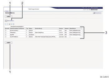 Darstellung der Webbrowseranzeige mit numerierter Abbildung