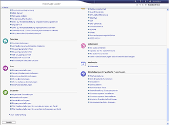 Web-Browser Bildschirmdarstellung