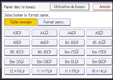 Illustration de l'écran du panneau de commande