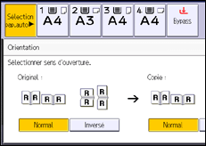 Illustration de l'écran du panneau de commande