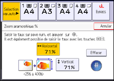 Illustration de l'écran du panneau de commande