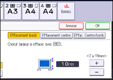 Illustration de l'écran du panneau de commande
