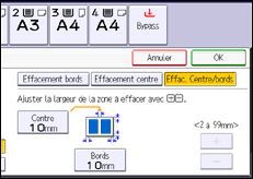Illustration de l'écran du panneau de commande