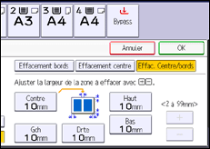 Illustration de l'écran du panneau de commande