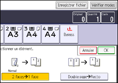 Illustration de l'écran du panneau de commande