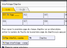 Illustration de l'écran du panneau de commande