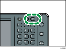 Illustration de la touche d'interruption.