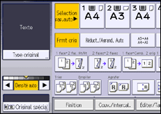Illustration de l'écran du panneau de commande