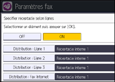 Illustration de l'écran du panneau de commande