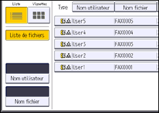 Illustration de l'écran du panneau de commande