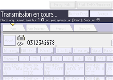 Illustration de l'écran du panneau de commande