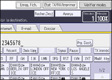 Illustration de l'écran du panneau de commande