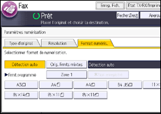 Illustration de l'écran du panneau de commande