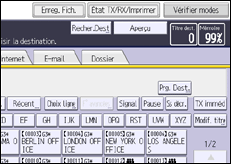 Illustration de l'écran du panneau de commande