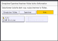 Illustration de l'écran du panneau de commande