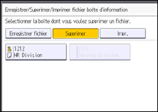 Illustration de l'écran du panneau de commande