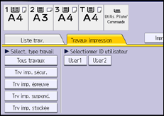 Illustration de l'écran du panneau de commande
