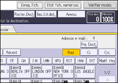 Illustration de l'écran du panneau de commande