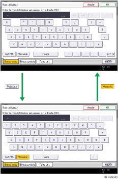 Illustration des touches