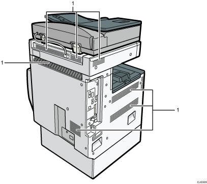 Illustration de l'unité principale avec numérotation