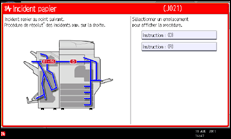 Illustration de l'écran du panneau de commande