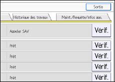 Illustration de l'écran du panneau de commande