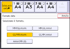 Illustrazione schermata pannello di controllo