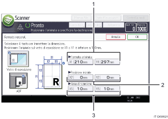 Illustrazione numerata pannello di controllo