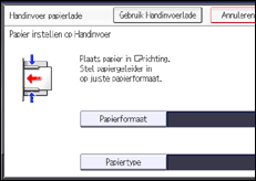 Schermafbeelding bedieningspaneel