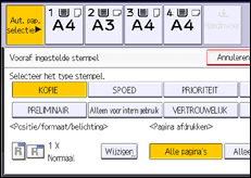 Schermafbeelding bedieningspaneel