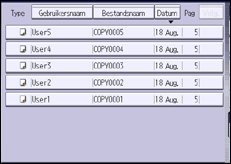 Schermafbeelding bedieningspaneel
