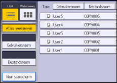 Schermafbeelding bedieningspaneel