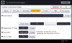 Schermafbeelding bedieningspaneel