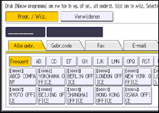 Schermafbeelding bedieningspaneel
