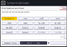 Schermafbeelding bedieningspaneel