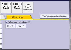 Schermafbeelding bedieningspaneel
