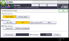 Schermafbeelding bedieningspaneel
