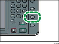 Illustratie Gebruikersinstellingen/Teller-knop