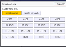 Ilustración de la pantalla panel de mandos